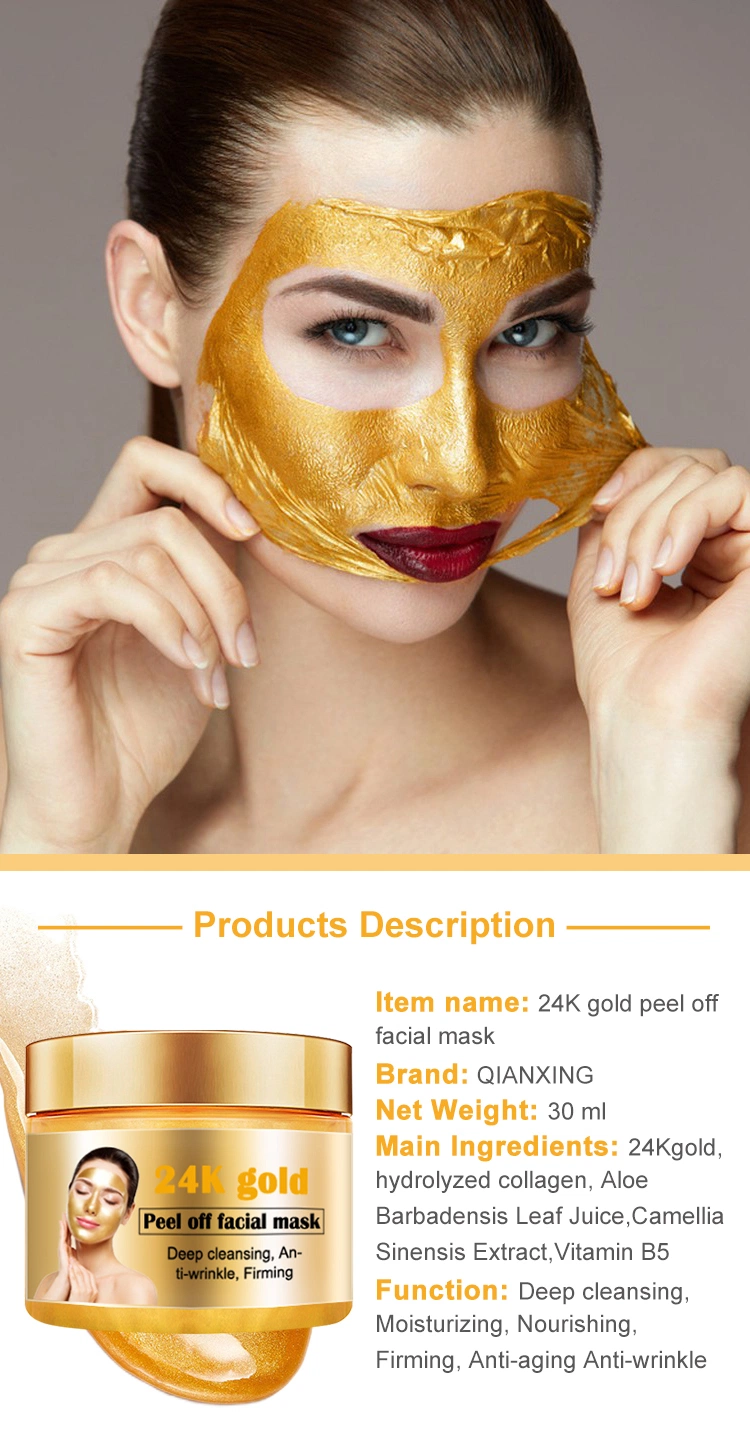 Anti Wrinkle SPA Beauty 24K Gold Peeling off Facial Mask Products