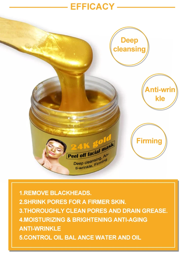 Anti Wrinkle SPA Beauty 24K Gold Peeling off Facial Mask Products