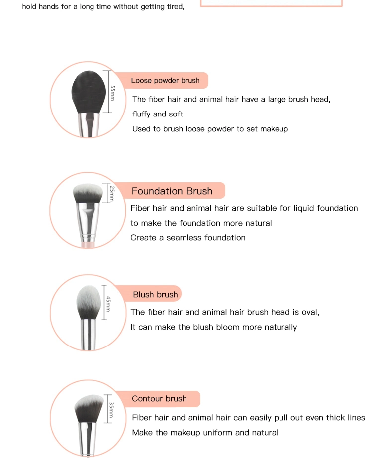 13PCS Professional Make up Brushes Set Customized Color Private Logo Synthetic Hair Cone-Shaped Handle Makeup Brushhot Sale Products