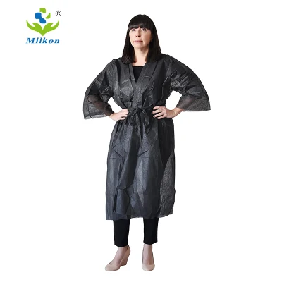 Kimono disponible de las túnicas largas uniformes del SPA cómodo no tejido al por mayor de China para las mujeres